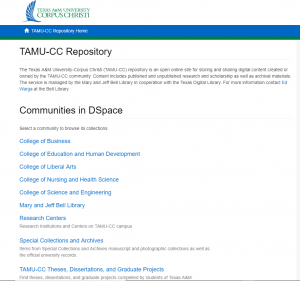 Read more about the article The TAMU-CC Repository